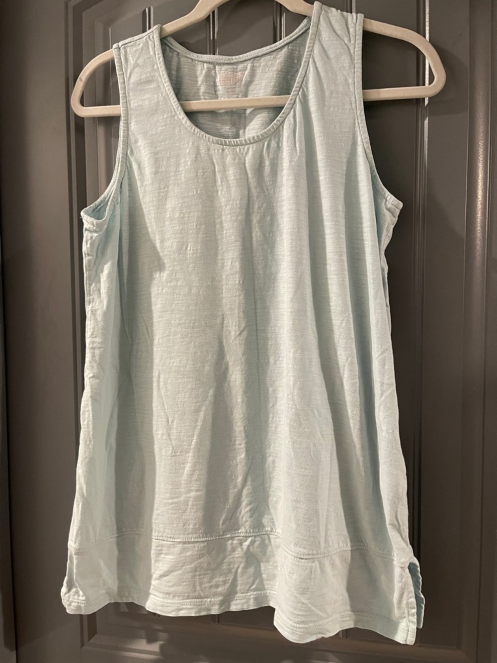 Lands' End Light Aqua Scoop Neck Tank